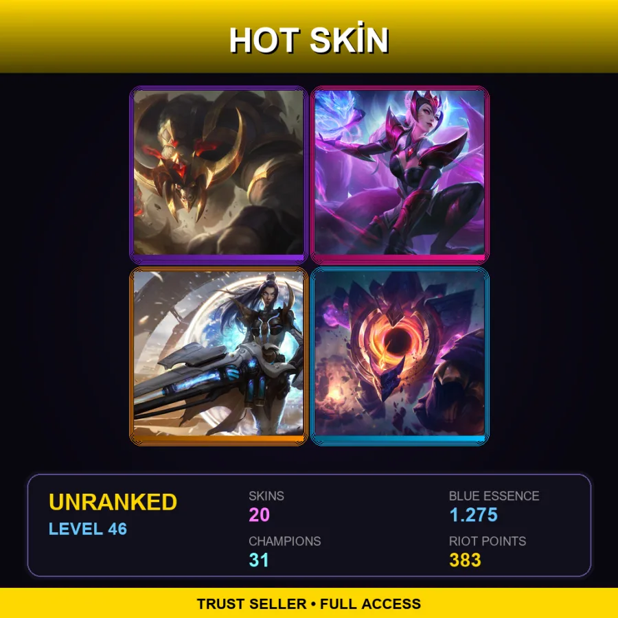 LAS | Lv46 | Unranked | 20 Skin | 31 Champ