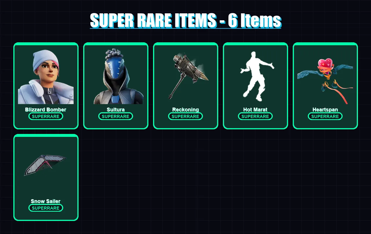 [PS4/PS5/XBOX/PC] | Blizzard Bomber | Sultura | Raz | The Imagined | Renzo the Destroyer | 64 skin | 66 pickaxe | 64 emote | 67 glider | Lv656 — Fortnite account