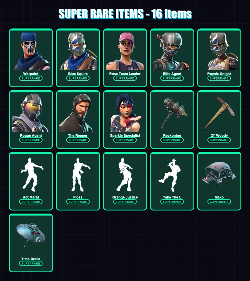 [PC/PSN] | Warpaint | Blue Squire | Rose Team Leader | Elite Agent | Royale Knight | 81 skin | 102 pickaxe | 95 emote | 97 glider | Lv1435 — Fortnite account