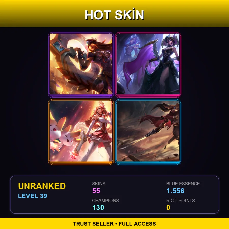 VN | Lv39 | Unranked | 55 Skin | 130 Champ — Chosen Master Yi