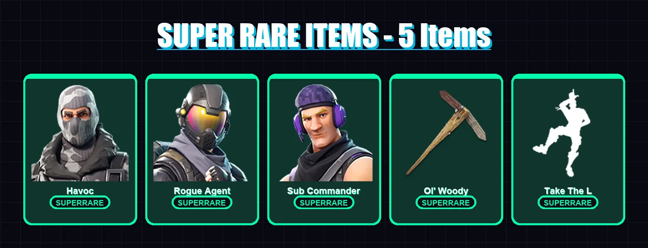 [PC] | Havoc | Rogue Agent | Sub Commander | Twyn | Paradigm (Reality-659) | 26 skin | 53 pickaxe | 43 emote | 43 glider | Lv622
