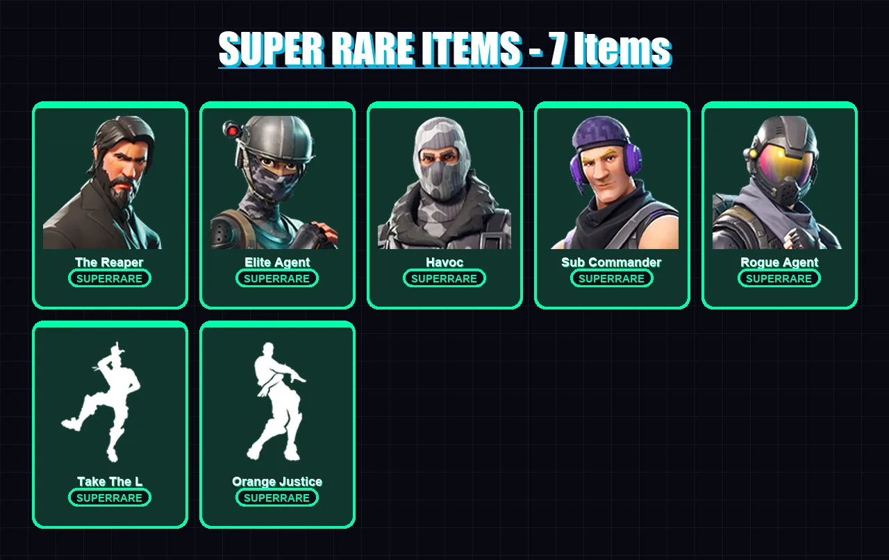 [PC/XBOX/PSN] | The Reaper | Elite Agent | Havoc | Sub Commander | Rogue Agent | 18 skin | 11 pickaxe | 20 emote | 15 glider | Lv222 — Fortnite account