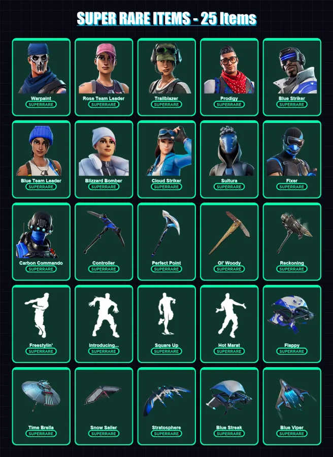 [PC/XBOX/PSN] | Warpaint | Rose Team Leader | Arcane Jinx | Black Cat | Lara Croft | 300 skin | 336 pickaxe | 242 emote | 222 glider | Lv3625