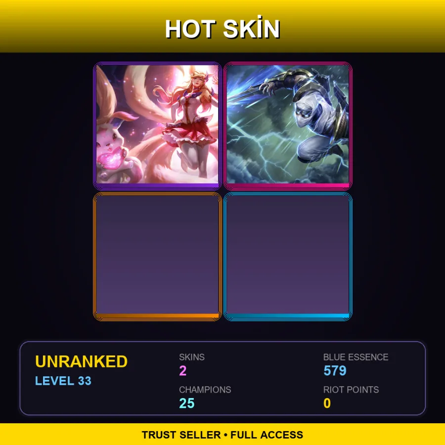 EUNE | Lv33 | Unranked | 2 Skin | 25 Champ