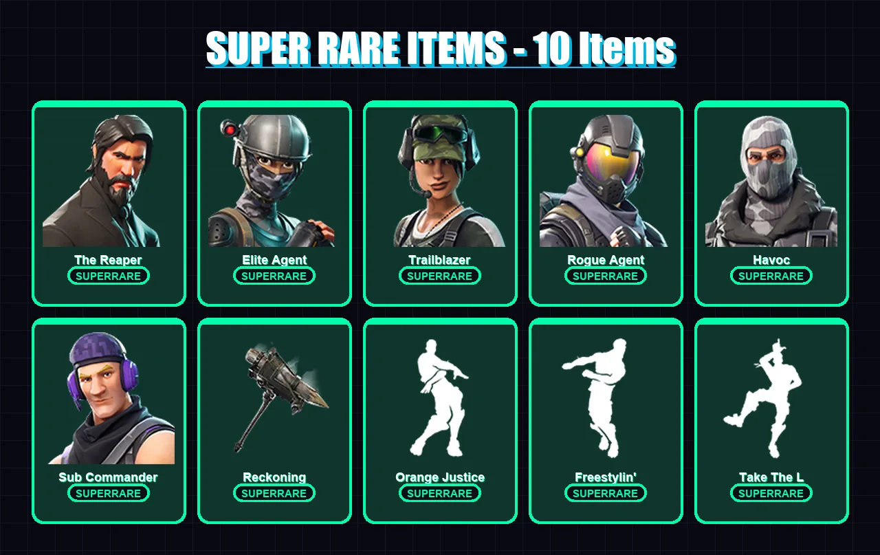 [PC/XBOX/PSN] | The Reaper | Elite Agent | Trailblazer | Rogue Agent | Havoc | 21 skin | 19 pickaxe | 22 emote | 21 glider | Lv373