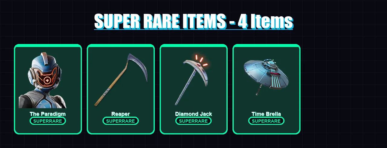 [PC/XBOX] | The Paradigm | Catalyst | The Imagined | Singularity | Blackheart | 144 skin | 144 pickaxe | 139 emote | 142 glider | Lv1907