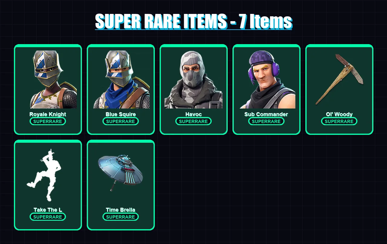 [PS4/PS5/XBOX/PC] | Royale Knight | Blue Squire | Havoc | 106 skin | Lv1645
