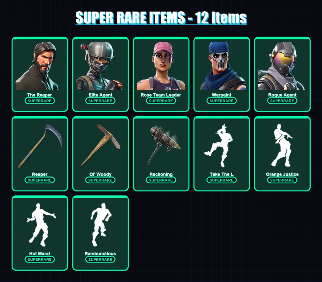 [PC/XBOX/PSN] | The Reaper | Omega | Drift | Ghoul Trooper | Lara Croft | 108 skin | 83 pickaxe | 106 emote | 94 glider | Lv1107