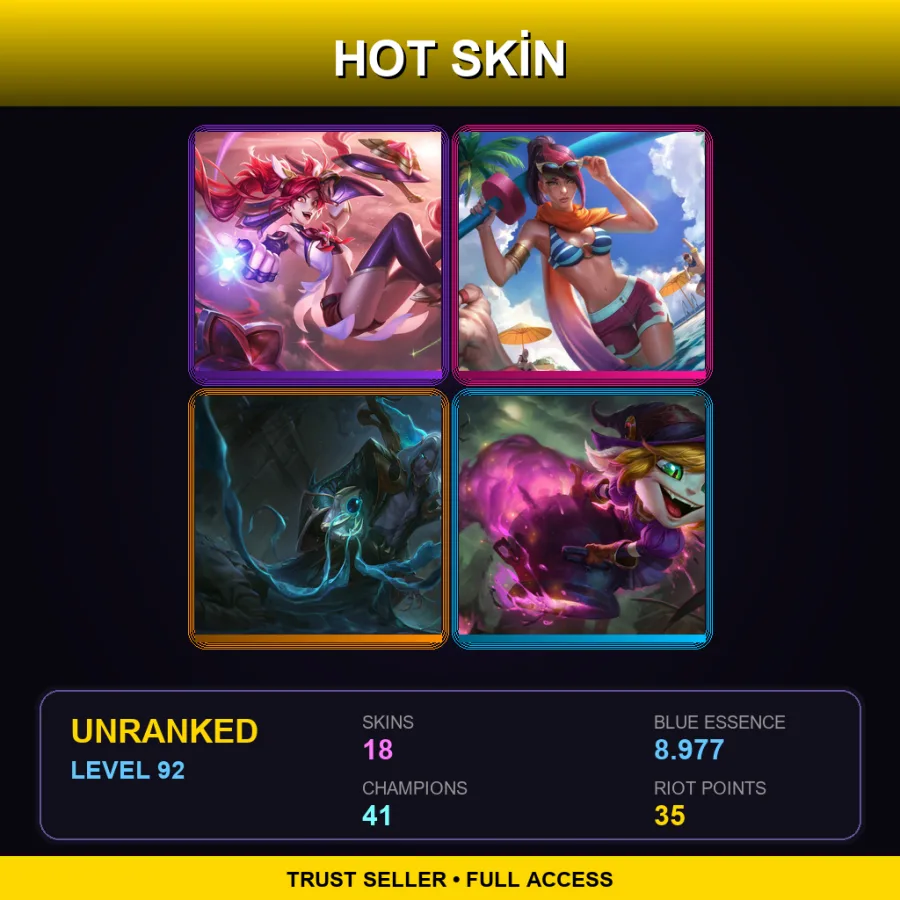 LAS | Lv92 | Unranked | 18 Skin | 41 Champ