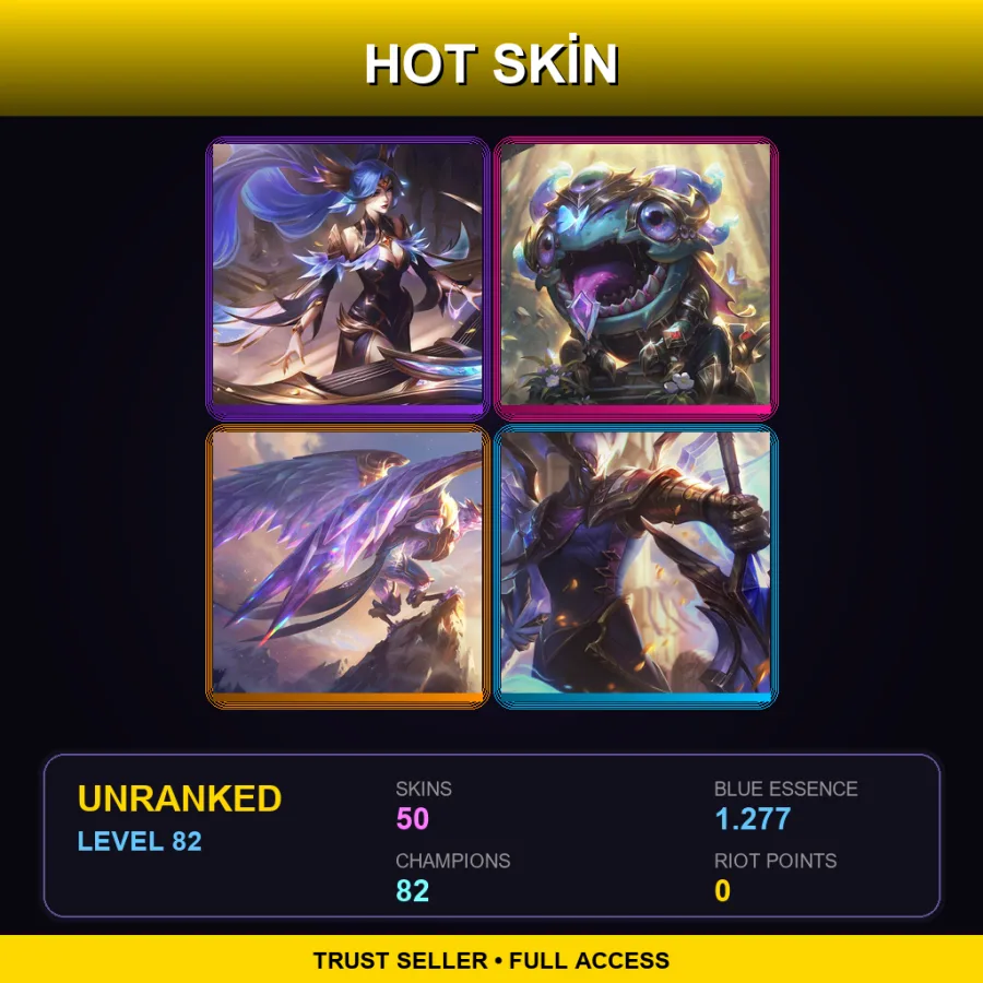 VN | Lv82 | Unranked | 50 Skin | 82 Champ