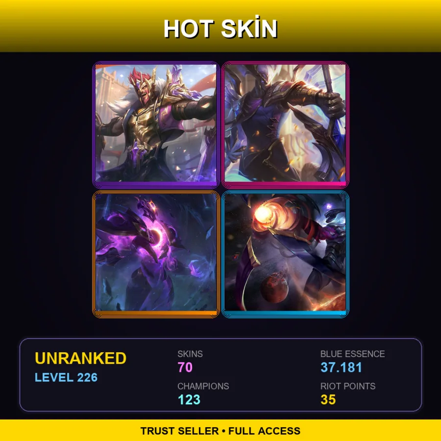 LAN | Lv226 | Unranked | 70 Skin | 123 Champ — Creator Viktor