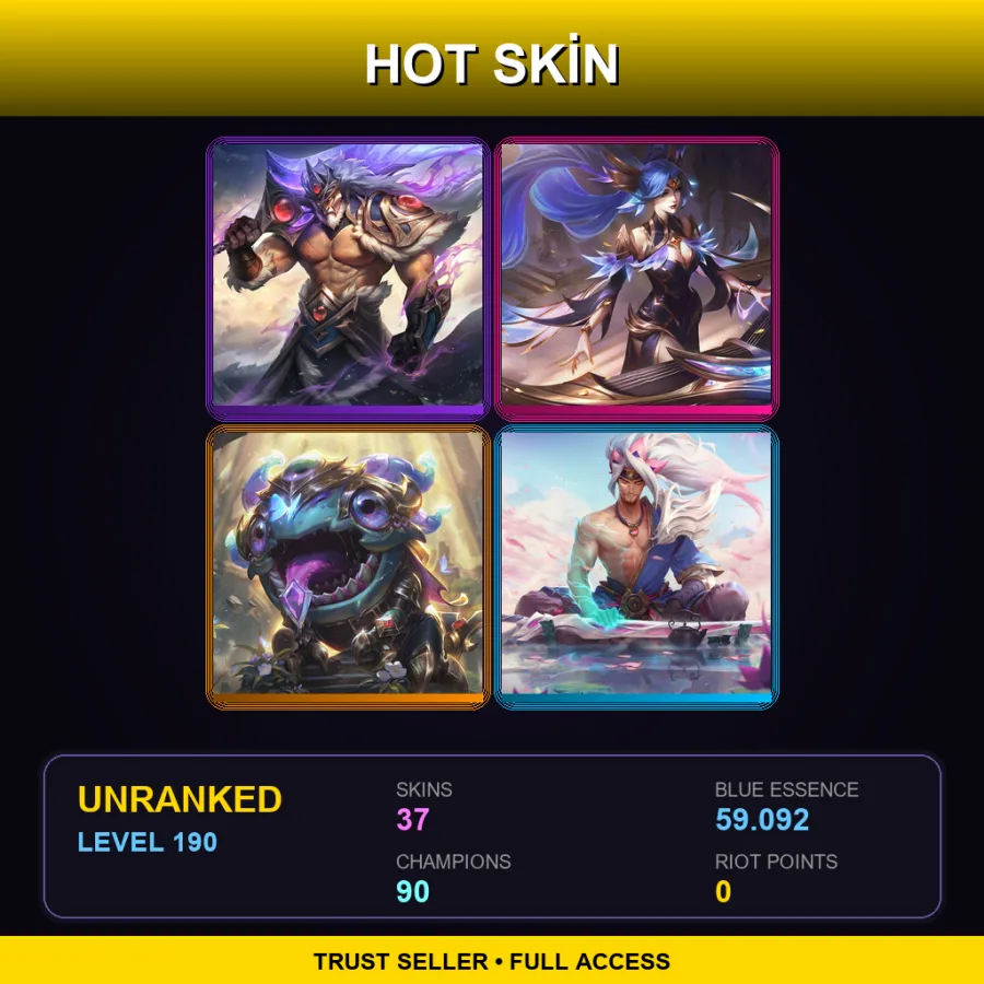 LAS | Lv190 | Unranked | 37 Skin | 90 Champ — Arctic Ops Varus