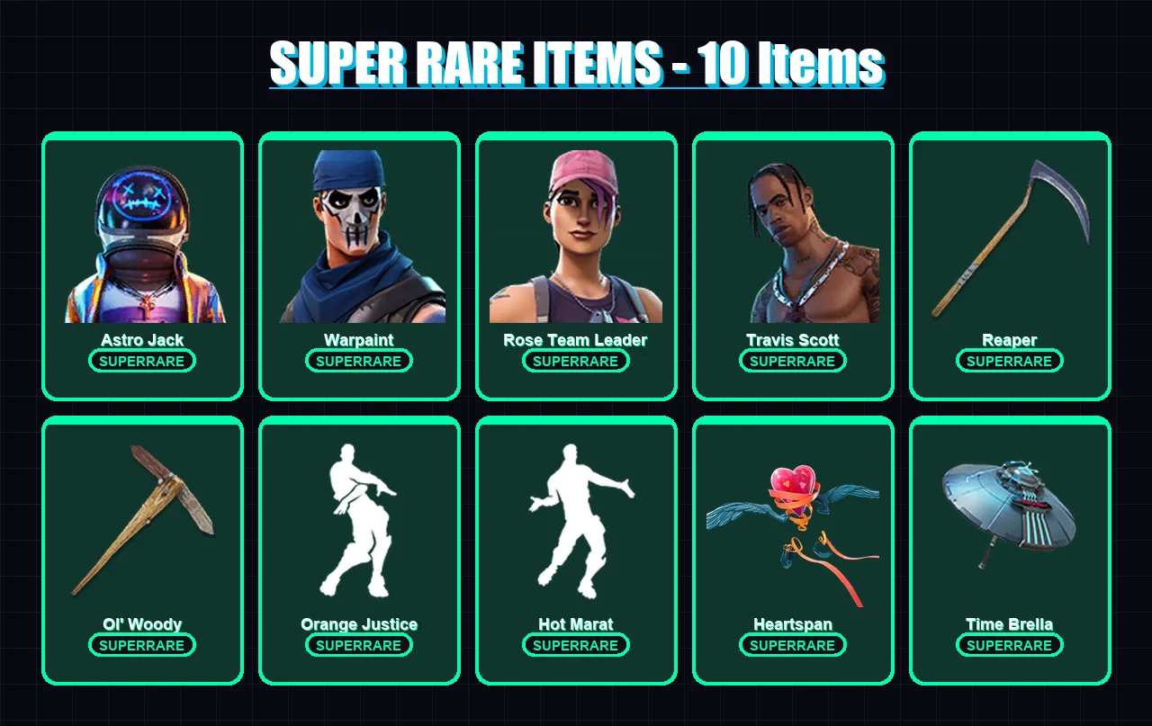 [PC/XBOX] | Astro Jack | Warpaint | Rose Team Leader | Travis Scott | Ronin | 111 skin | 126 pickaxe | 101 emote | 118 glider | Lv1490 — Fortnite account