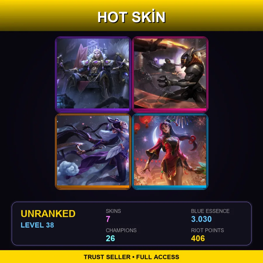 VN | Lv38 | Unranked | 7 Skin | 26 Champ