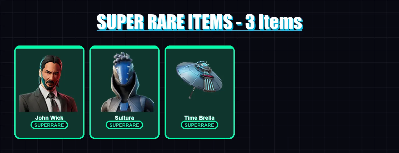 [PC/XBOX/PSN] | John Wick | Galaxy Scout | Lara Croft | Recon Expert | Sultura | 61 skin | 89 pickaxe | 65 emote | 79 glider | Lv1171