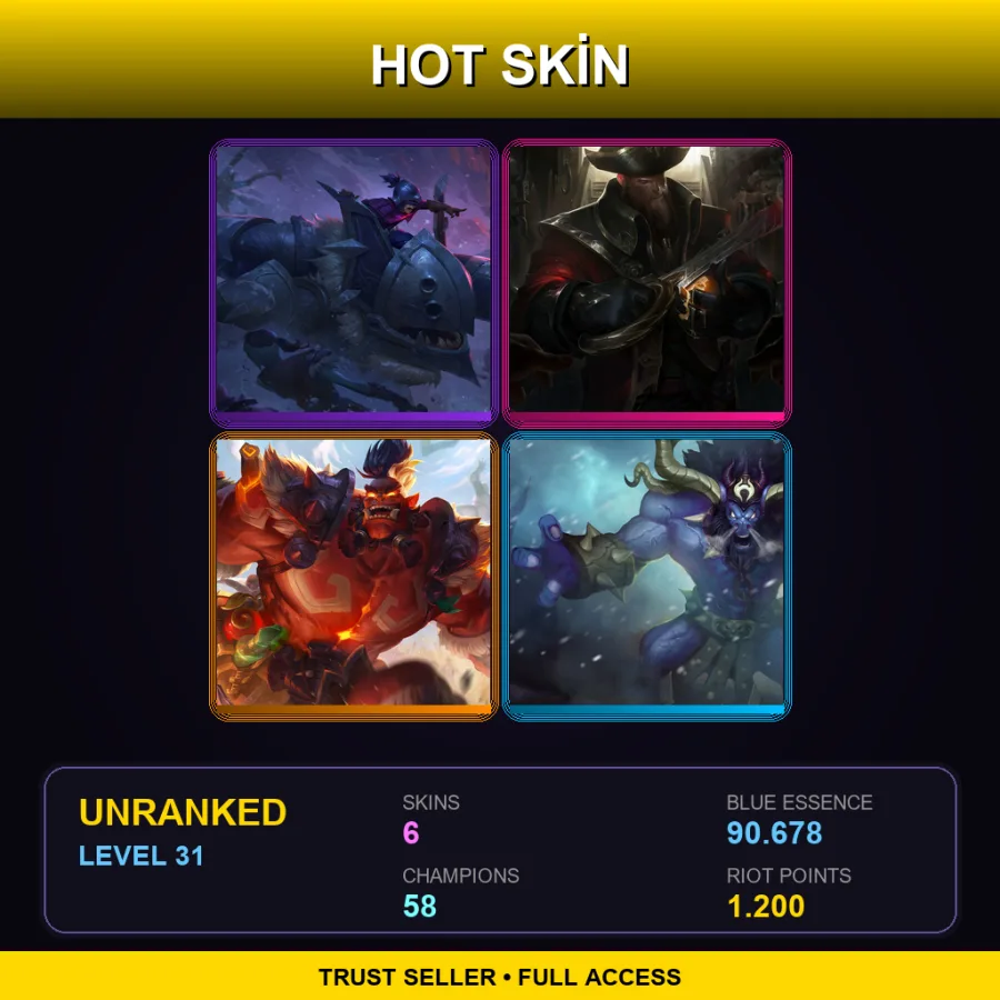 LAS | Lv31 | Unranked | 6 Skin | 58 Champ