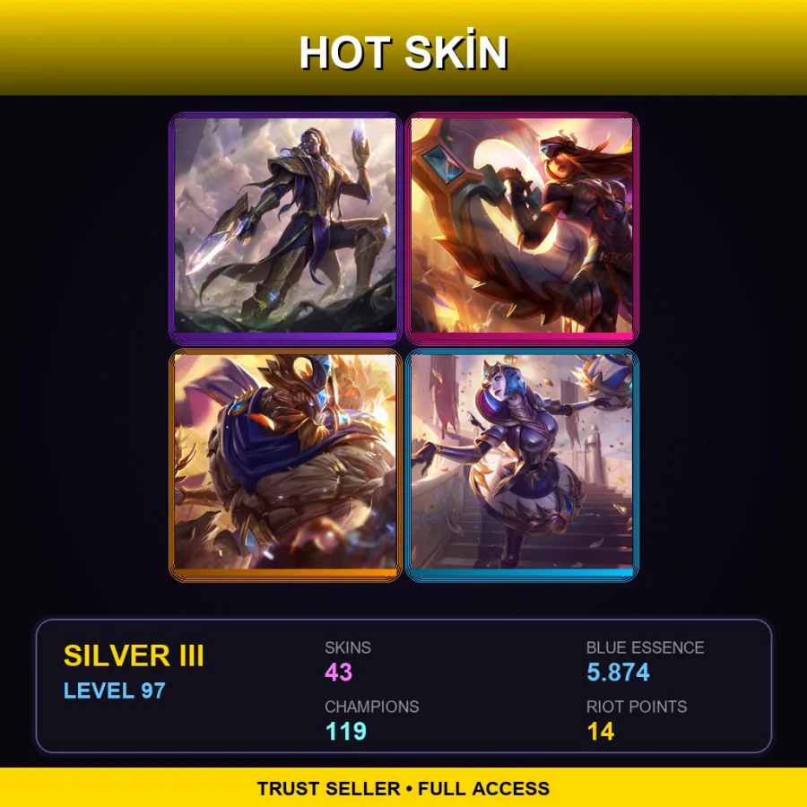 VN | Lv97 | Silver III | 43 Skin | 119 Champ