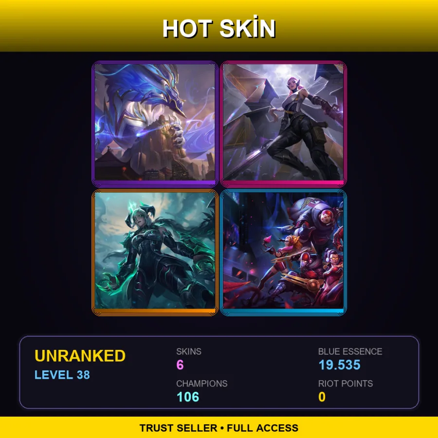 VN | Lv38 | Unranked | 6 Skin | 106 Champ