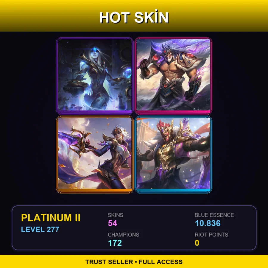 LAS | Lv277 | Platinum II | 54 Skin | 172 Champ