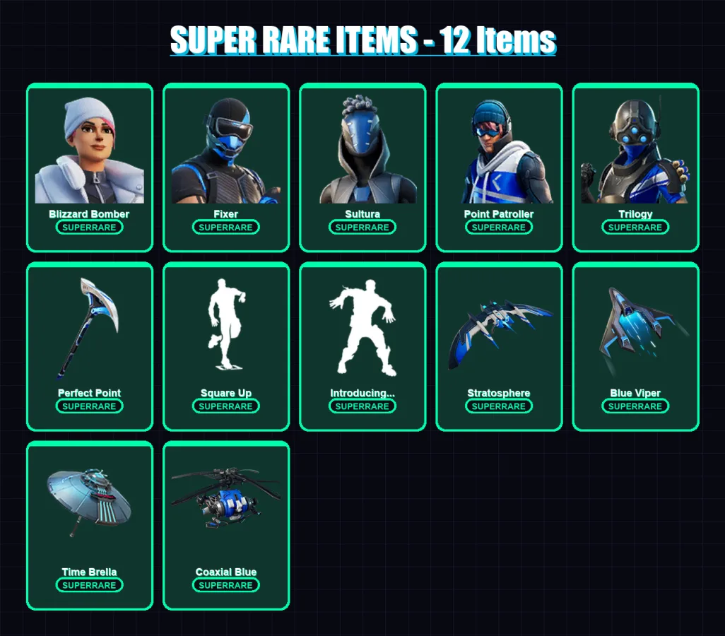 [PS4/PS5/XBOX/PC] | Blizzard Bomber | Fixer | Sultura | Point Patroller | Trilogy | 109 skin | 151 pickaxe | 110 emote | 120 glider | Lv1780 — Fortnite account