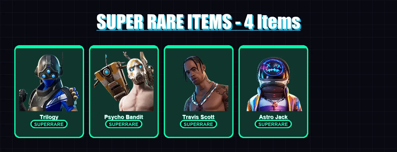 [PC/XBOX] | Trilogy | Psycho Bandit | Travis Scott | Astro Jack | Vertex | 29 skin | 19 pickaxe | 16 emote | 18 glider | Lv264 — Fortnite account