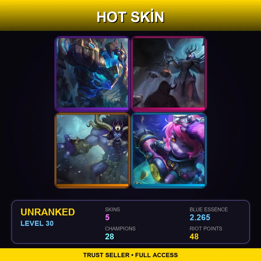 EUW | Lv30 | Unranked | 5 Skin | 28 Champ — Enchanted Galio