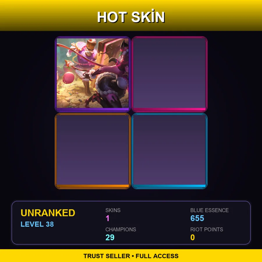 TR | Lv38 | Unranked | 1 Skin | 29 Champ