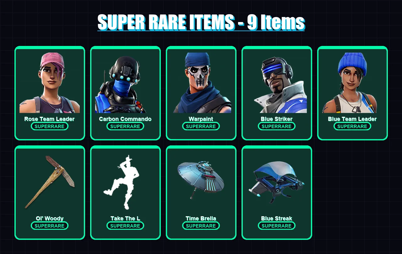 [PS4/PS5/XBOX/PC] | Rose Team Leader | Carbon Commando | Warpaint | 46 skin | Lv335