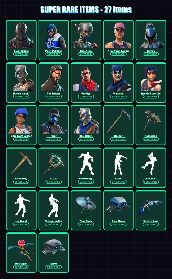 [PS4/PS5/XBOX/PC] | Black Knight | Point Patroller | Elite Agent | 220 skin | Lv3307