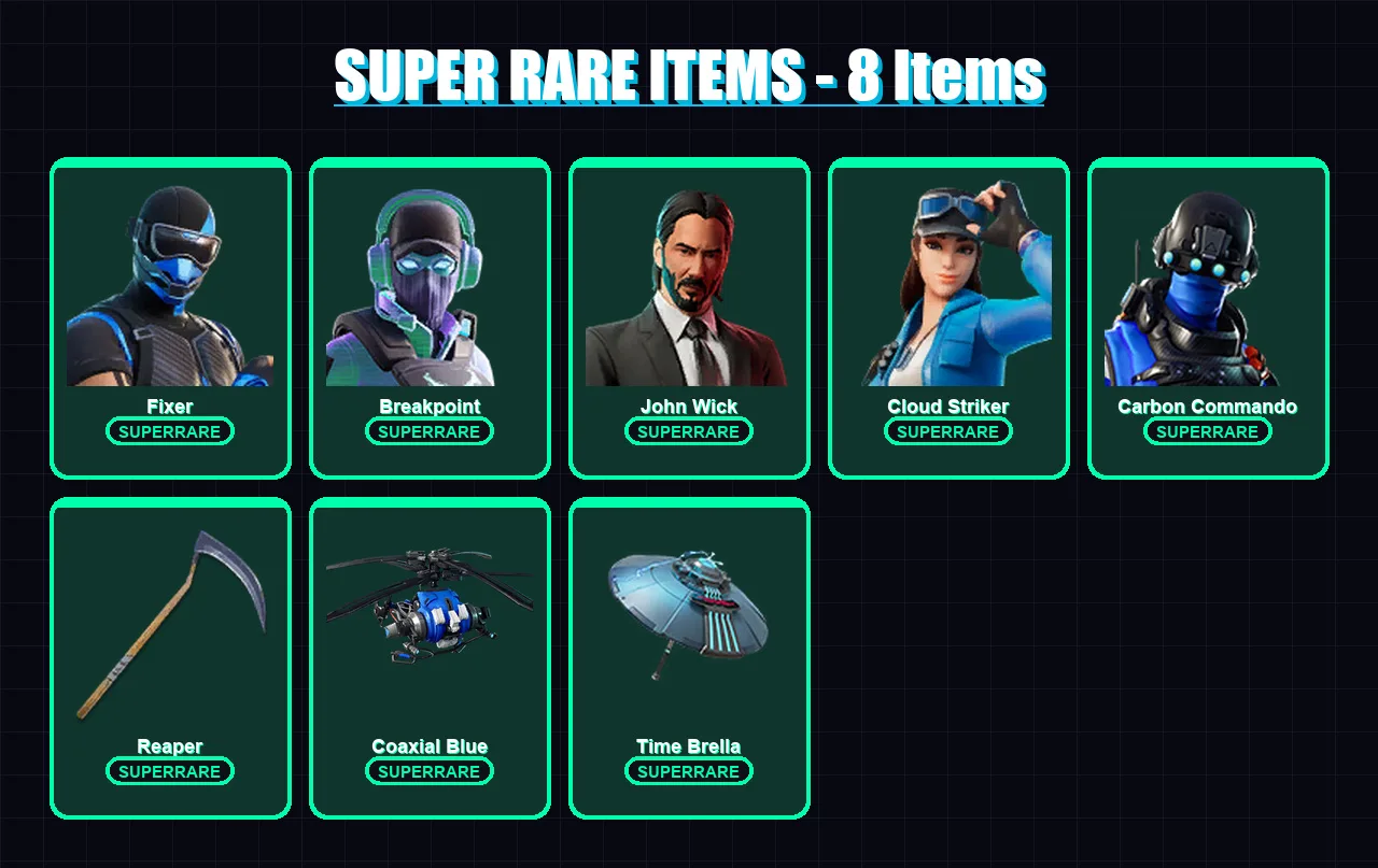 [PS4/PS5/XBOX/PC] | Fixer | Breakpoint | John Wick | Cloud Striker | Carbon Commando | 81 skin | 119 pickaxe | 91 emote | 101 glider | Lv1522 — Fortnite account