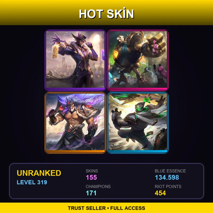 JP | Lv319 | Unranked | 155 Skin | 171 Champ
