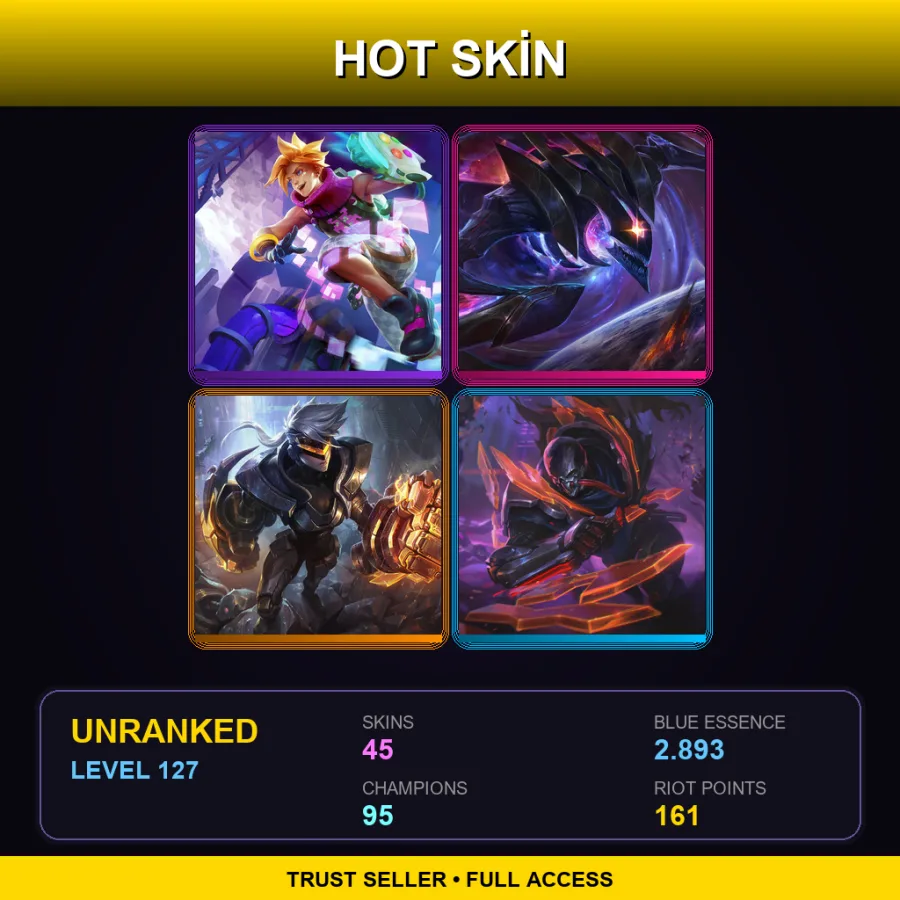 EUNE | Lv127 | Unranked | 45 Skin | 95 Champ — Feral Warwick
