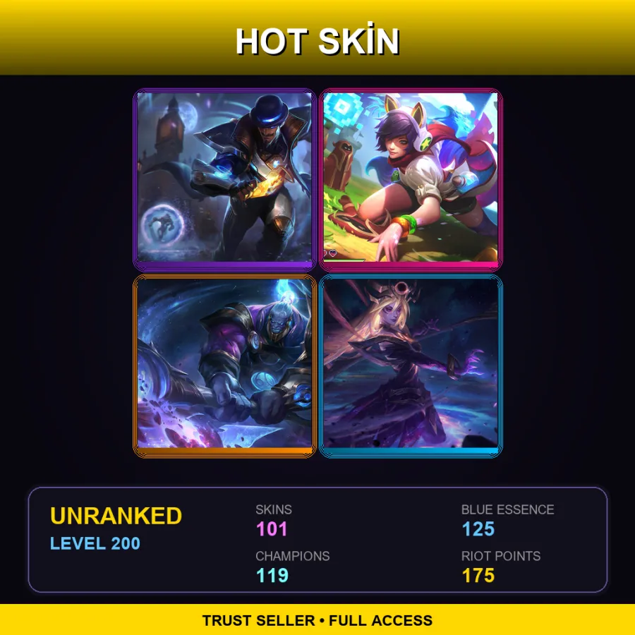 LAS | Lv200 | Unranked | 101 Skin | 119 Champ — Spirit Blossom Syndra