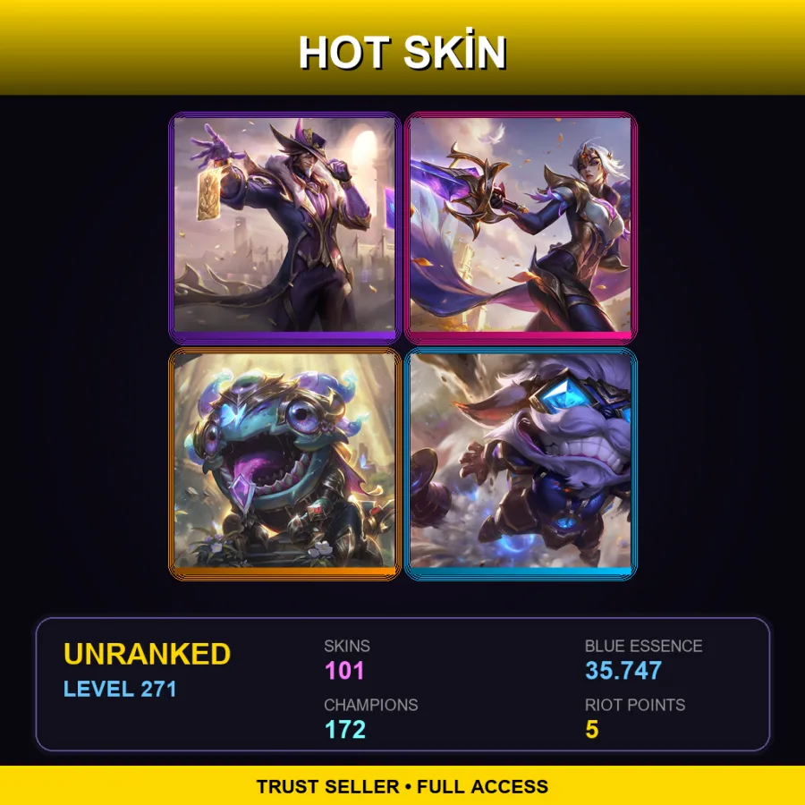 EUNE | Lv271 | Unranked | 101 Skin | 172 Champ — Cosmic Devourer Vladimir