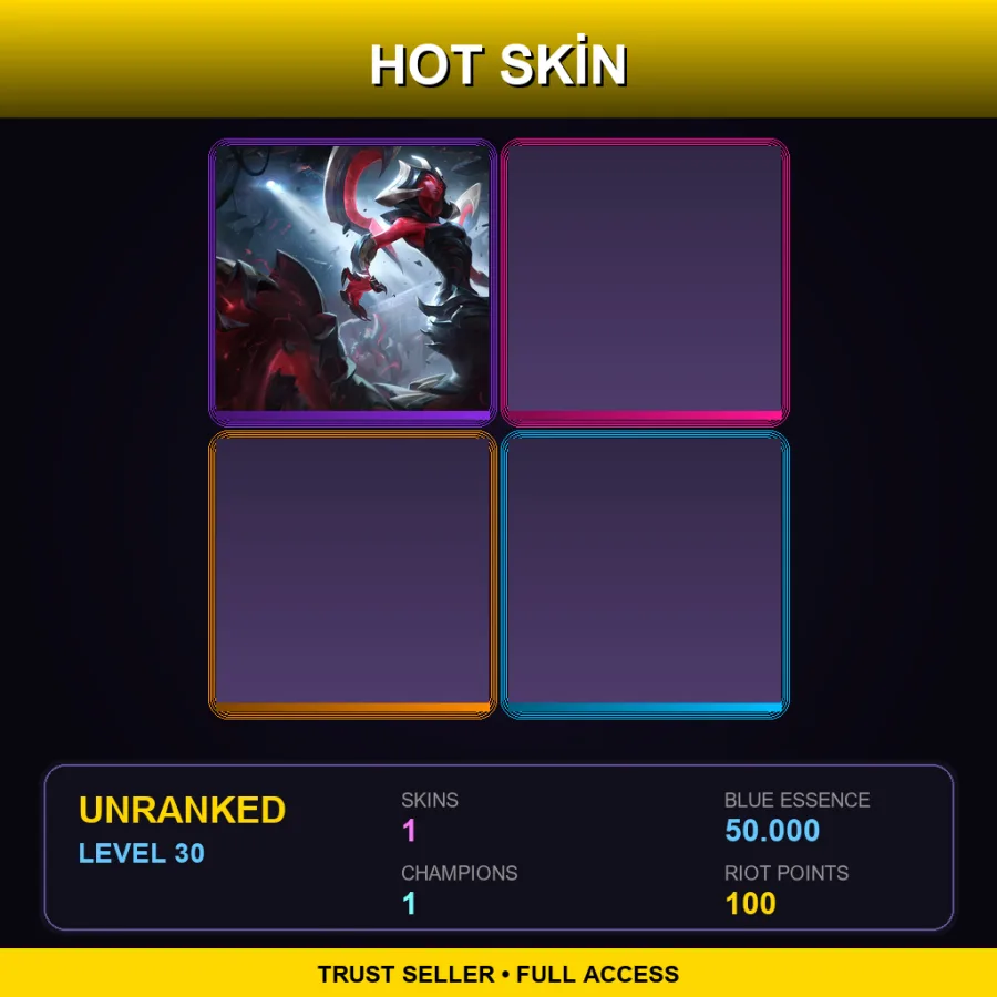 NA | Lv30 | Unranked | 1 Skin | 1 Champ — LoL account