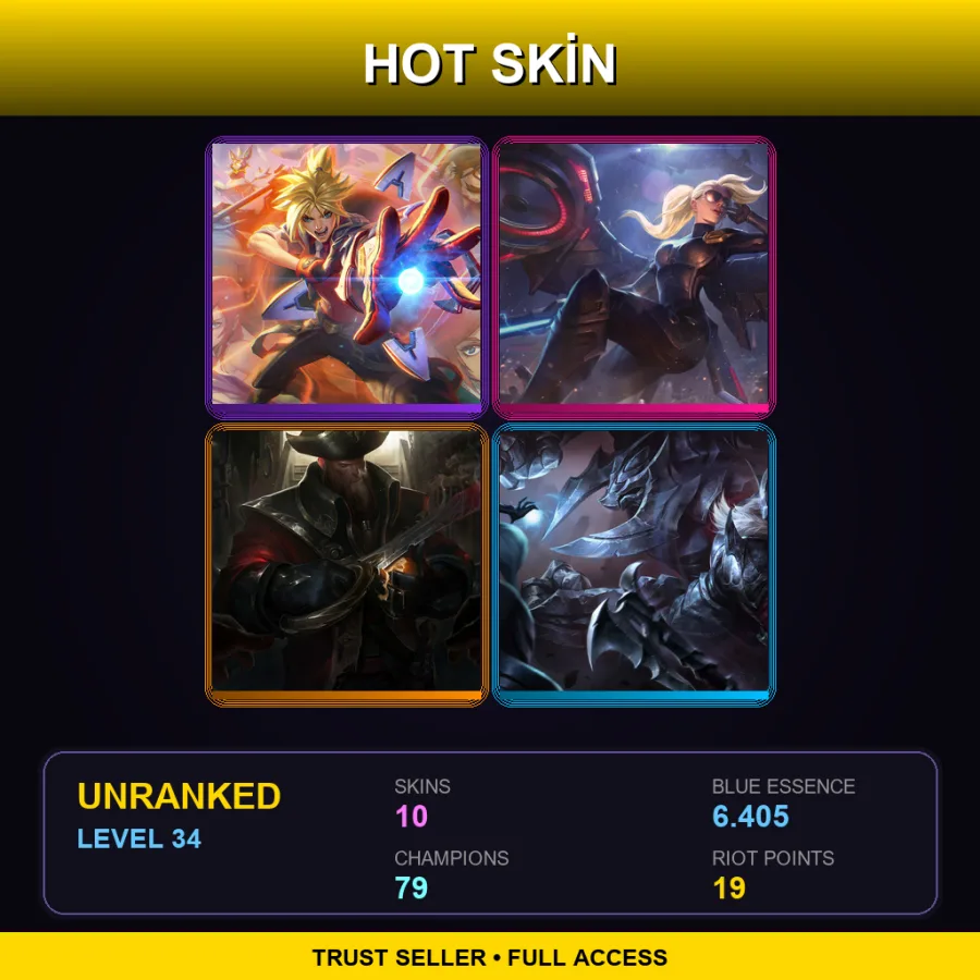 EUNE | Lv34 | Unranked | 10 Skin | 79 Champ
