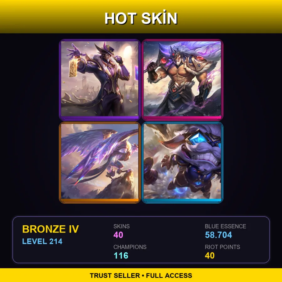 NA | Lv214 | Bronze IV | 40 Skin | 116 Champ