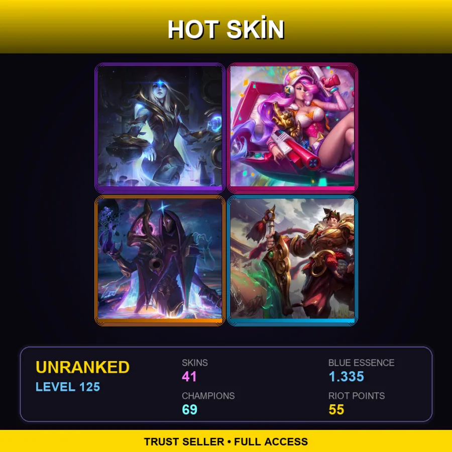 SG | Lv125 | Unranked | 41 Skin | 69 Champ