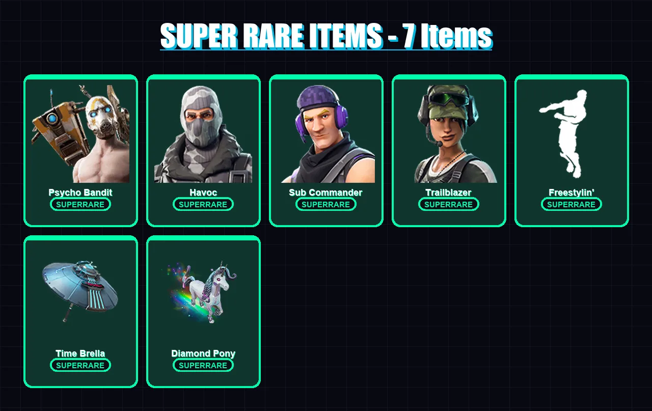 [PC/XBOX/PSN] | Psycho Bandit | Havoc | Sub Commander | Trailblazer | Ruin | 54 skin | 56 pickaxe | 56 emote | 61 glider | Lv760
