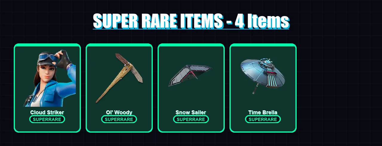 [PS4/PS5/XBOX/PC] | Cloud Striker | The Foundation | The Cube Queen | Torin | Ronin | 30 skin | 60 pickaxe | 47 emote | 51 glider | Lv1256