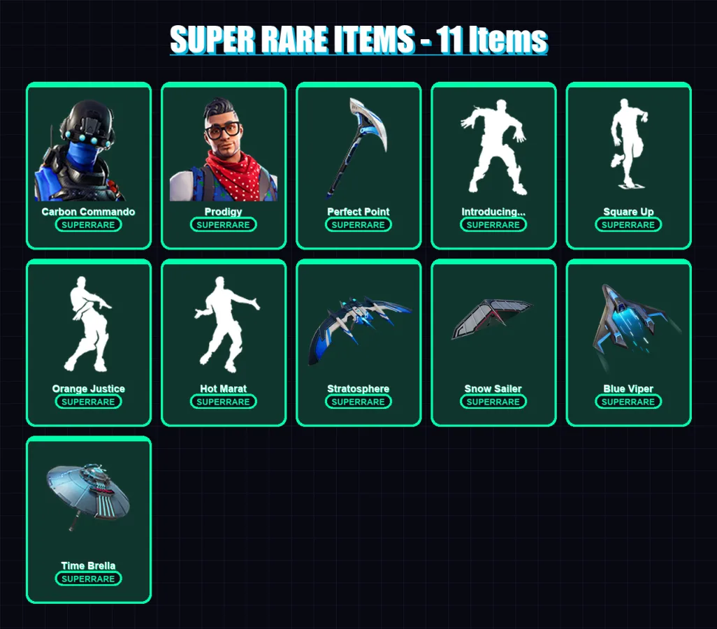 [PS4/PS5/XBOX/PC] | Carbon Commando | Prodigy | Kado Thorne | Joey | The Cube Queen | 104 skin | 144 pickaxe | 113 emote | 135 glider | Lv2368 — Game account