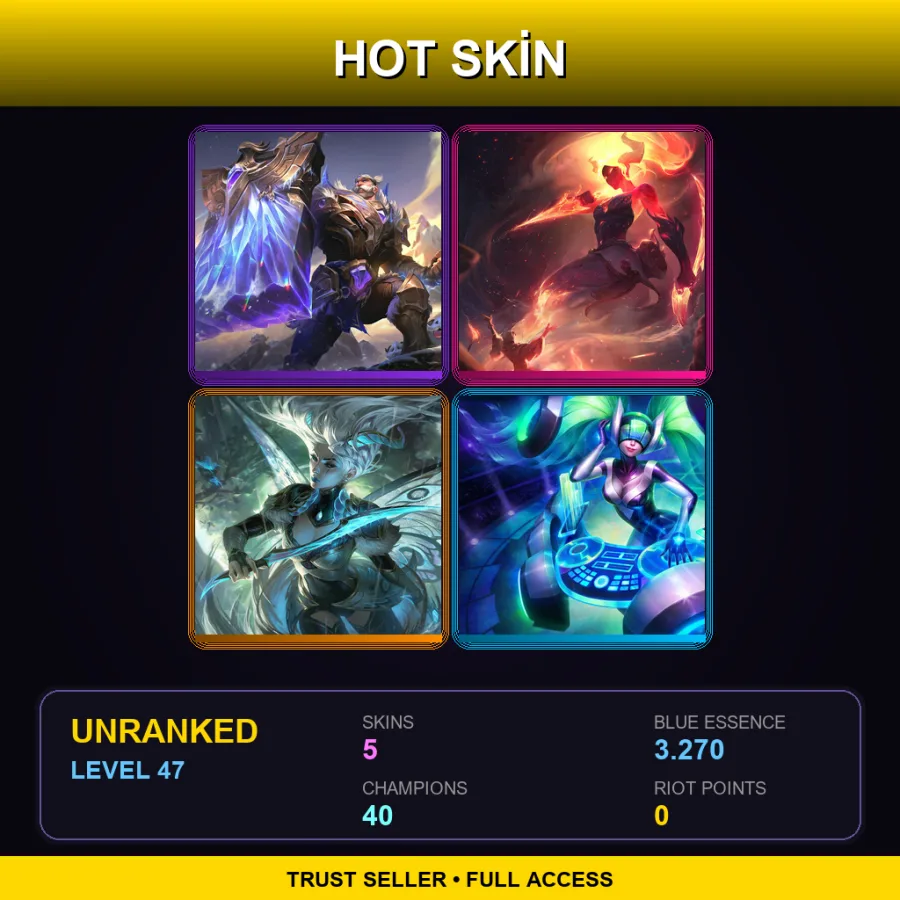 VN | Lv47 | Unranked | 5 Skin | 40 Champ — Dj Sona