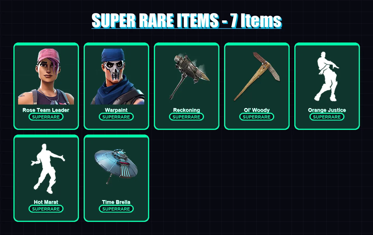 [PC/XBOX/PSN] | Rose Team Leader | Warpaint | Gear Specialist Maya | Calamity | Deadpool | 77 skin | 87 pickaxe | 72 emote | 94 glider | Lv1154