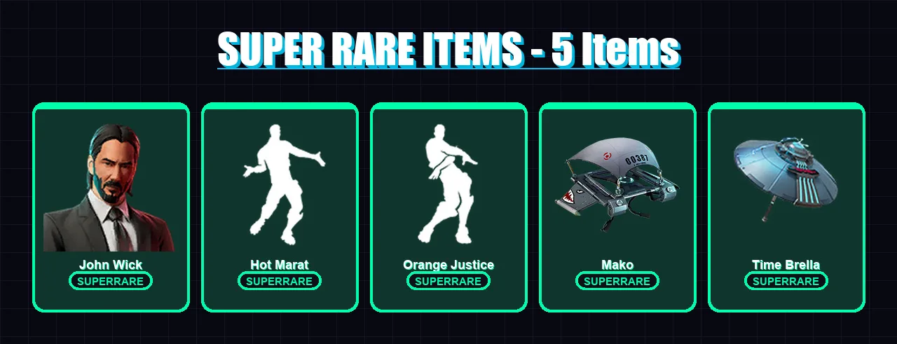 [PS4/PS5/XBOX/PC] | John Wick | Fade | Spectra Knight | Sentinel | The Prisoner | 103 skin | 136 pickaxe | 114 emote | 134 glider | Lv2000