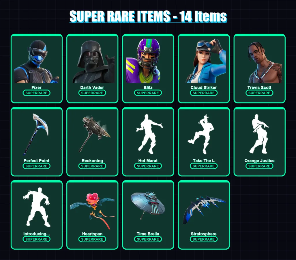 [PS4/PS5/XBOX/PC] | Fixer | Darth Vader | Blitz | Cloud Striker | Travis Scott | 369 skin | 361 pickaxe | 333 emote | 259 glider | Lv3306 — Fortnite account