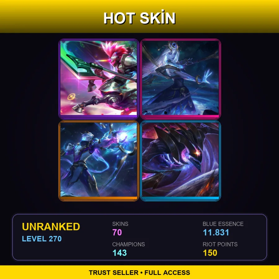 LAN | Lv270 | Unranked | 70 Skin | 143 Champ — Super Teemo