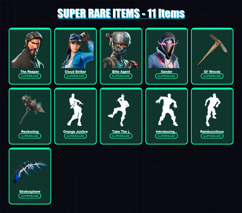 [PC/XBOX/PSN] | The Reaper | Cloud Striker | Elite Agent | Xander | Dark Voyager | 211 skin | 220 pickaxe | 184 emote | 178 glider | Lv2216 — Fortnite account