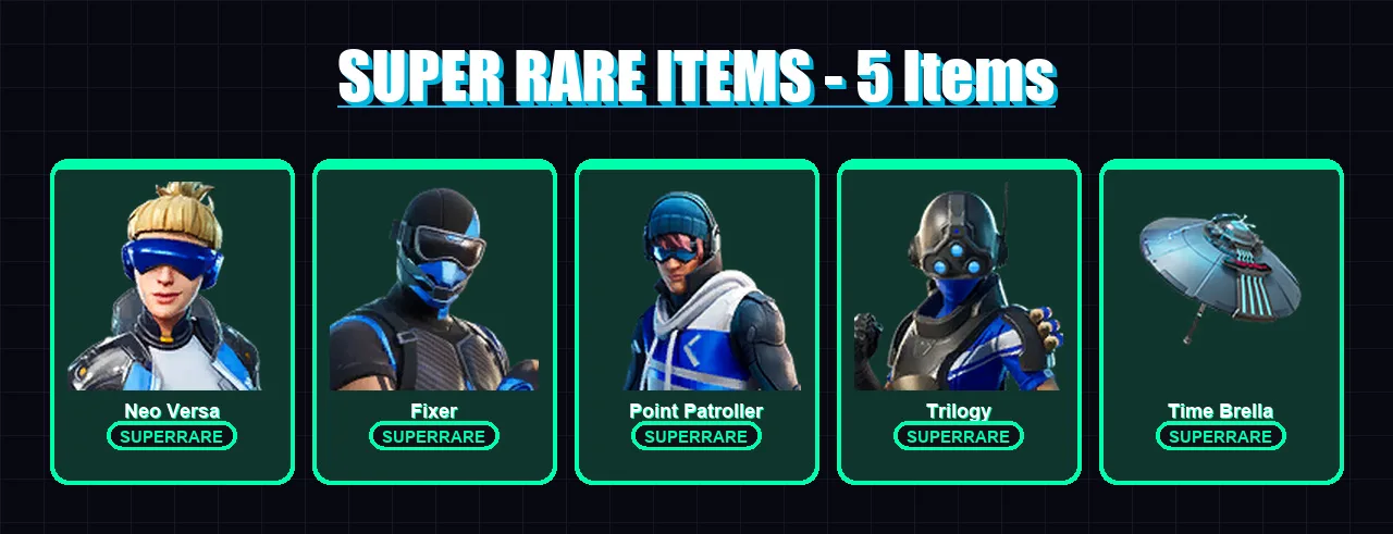 [PS4/PS5/XBOX/PC] | Neo Versa | Fixer | Point Patroller | Trilogy | Omegarok | 41 skin | 55 pickaxe | 36 emote | 57 glider | Lv864 — Fortnite account