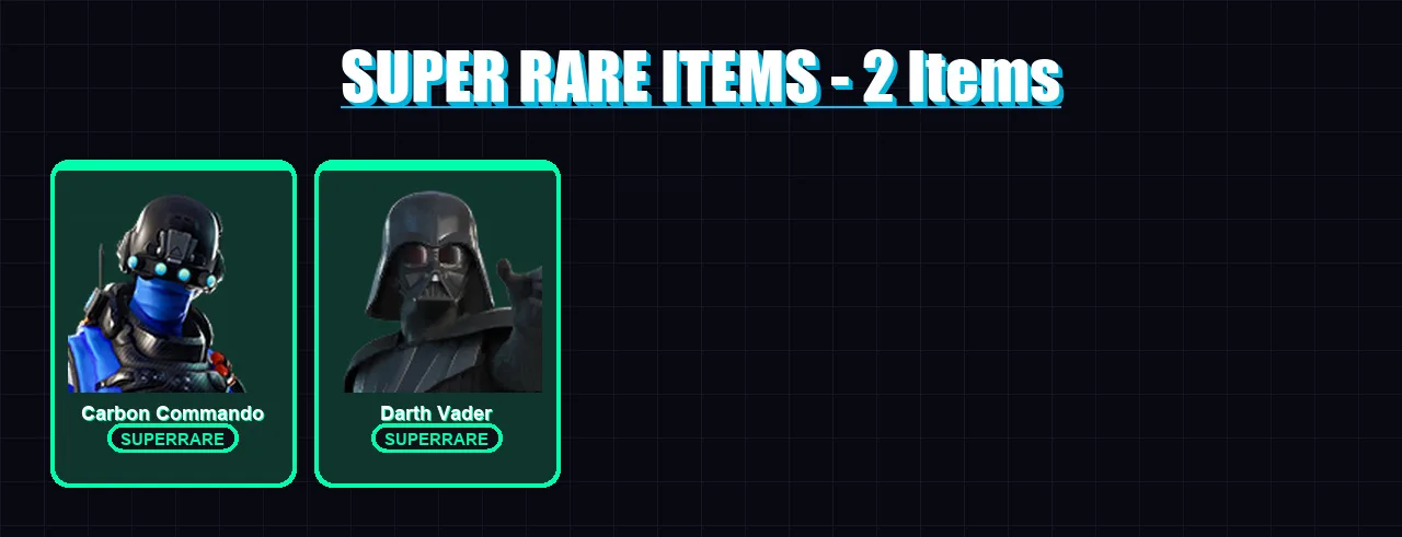 [PC/XBOX] | Carbon Commando | Darth Vader | Mandalorian | Predator | The Foundation | 113 skin | 168 pickaxe | 110 emote | 142 glider | Lv2404
