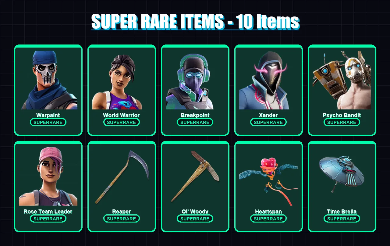 [PC/XBOX/PSN] | Warpaint | World Warrior | Breakpoint | Xander | Psycho Bandit | 170 skin | 155 pickaxe | 140 emote | 130 glider | Lv2207